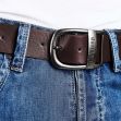 Firetrap Leather Belt Mens Jeans Reg Mid Wash