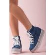 Jeffrey Campbell Play Canvas Washed Hi Tops Blue/White
