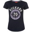 Kickers Print T Shirt Ladies Navy Marl