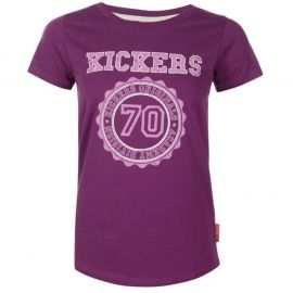 Kickers Print T Shirt Ladies Pink