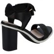 Lacoste Womens Lonelle Heel Sandals Black-White