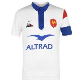 Le Coq Sportif France Rugby Polo Shirt Mens New Optical Whi