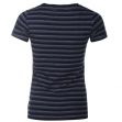 Lee Cooper Yarn Dye Crew T Shirt Ladies Navy