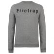 Mikina Firetrap Graphic Crew Sweater Mens Grey Marl