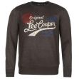 Mikina Lee Cooper Crew Logo Sweater Mens Black