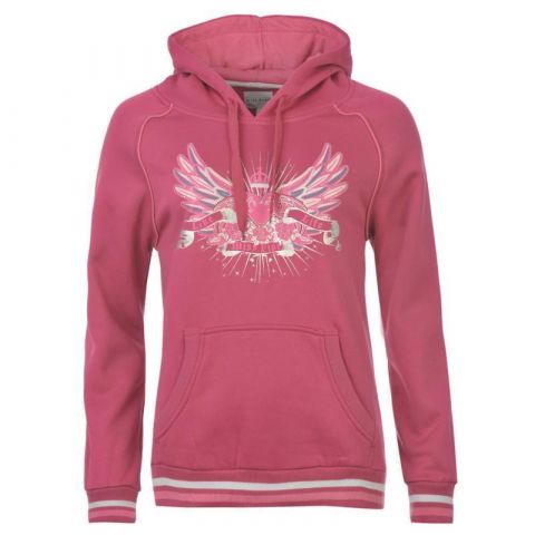 Mikina s kapucí Miss Fiori Poly Over The Head Hoody Ladies Pink