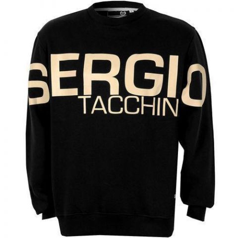 Mikina Sergio Tacchini Mens Marzano Logo Crew Sweatshirt Black
