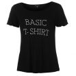 Miso Basic Slogan T Shirt Ladies Black