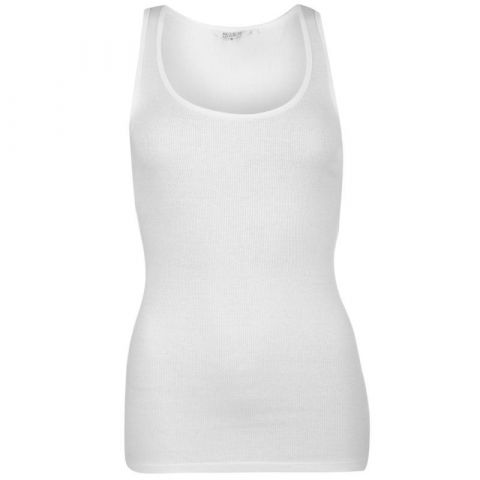 Miso Ribbed Tank Vest Ladies White