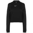 Nike Dry Crew Neck Crop Sweatshirt Ladies Black