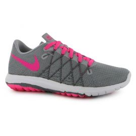Nike Flex Fury 2 Junior Girls Running Shoes Grey/Pink