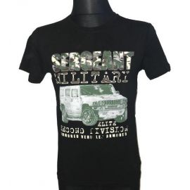 Pánské tričko s krátkým rukávem a potiskem SERGEANT černá