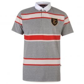 Pierre Cardin SS Rugby Polo Shirt Mens Grey Marl