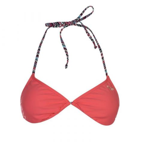 Plavky Roxy Tiki Triangle Bikini Top Ladies Rouge Red