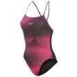 Plavky Speedo Endurance Racer Back Swimsuit Ladies Black/Pink