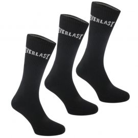 Ponožky Everlast 3 Pack Crew Socks Black