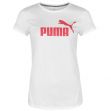 Puma Essence No1 Logo T Shirt Ladies White/Pink