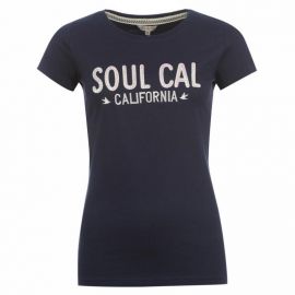 SoulCal Logo T Shirt Ladies Dark Navy
