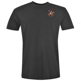 Tričko Beverley Hills Polo Club Crew T Shirt Mens Black