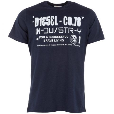 Tričko Diesel Mens T-Nuck-R T-Shirt Navy
