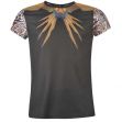 Tričko Fabric Feather Print T Shirt Mens Black/Gold