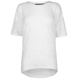 Tričko Firetrap Lucy T Shirt Ladies White Burnout