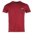 Tričko Lambretta Paisley Pocket T Shirt Mens Burgundy