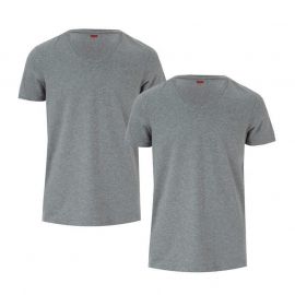 Tričko Levis Mens V Neck 2 Pack T-Shirt Grey