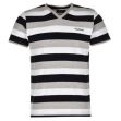 Tričko Pierre Cardin V Neck Stripe T Shirt Mens Grey