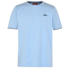 Tričko Slazenger Tipped T Shirt Mens Pastel Blue