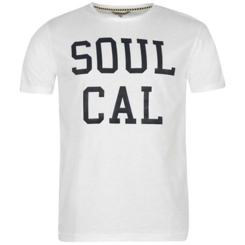 Tričko SoulCal Logo T Shirt Mens Bílé