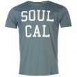 Tričko SoulCal Logo T Shirt Mens Blue Mirage