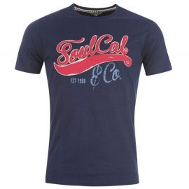 Tričko SoulCal Logo T Shirt Mens Dark Navy