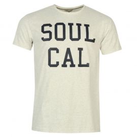 Tričko SoulCal Logo T Shirt Mens Ice Marl