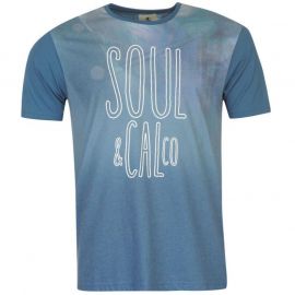 Tričko SoulCal Sublimation T Shirt Mens Green Solid