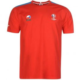 UEFA EURO 2016 Czech Republic Core T Shirt Mens Red červená
